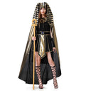 Cross-Border Halloween Egyptian Pharaoh Couple Cosplay Costumes for Men and Women Ancient Greek and Roman King Pharaoh Cleopatra Costumes