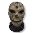 Halloween Ghost Face Full Mask, 3D Printed Stretchable Mesh, Comically Horrifying Cosplay Party Skull Headdress.