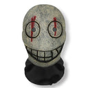 Halloween Ghost Face Full Mask, 3D Printed Stretchable Mesh, Comically Horrifying Cosplay Party Skull Headdress.