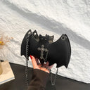 Halloween Bat Design Crossbody Bag Women's Fashion Unique Style Vintage Single Shoulder Bag Polyester Lining