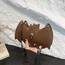 Halloween Bat Design Crossbody Bag Women's Fashion Unique Style Vintage Single Shoulder Bag Polyester Lining
