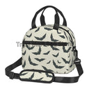 Halloween Bats Insulated Lunch Bag Reusable Thermal Cooler Bento Tote Bags with Adjustable Shoulder Strap for Work Travel Picnic