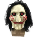 Halloween horror character costume mask, featuring black hair latex full-face mask, suitable for Halloween costume parties, haun