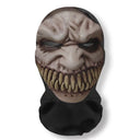 Halloween Ghost Face Full Mask, 3D Printed Stretchable Mesh, Comically Horrifying Cosplay Party Skull Headdress.