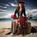 2024 New Women's Pirates of the Caribbean Costume Halloween Outfit Popular Game Costume Set Cosplay Costume