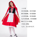 Halloween Retro Palace Dress Little Red Riding Hood Long Dress Cosplay Queen Character Performance Costume