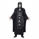 Halloween Evil Vampire Male and Female Wizard Black Robe Mage Dark Hell Devil Couple Costume