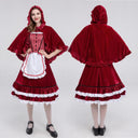European and American New Halloween Little Red Riding Hood Cos Role-Playing Anime Party Costume Little Red Riding Hood Performance Outfit