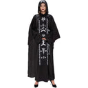 Halloween Evil Vampire Male and Female Wizard Black Robe Mage Dark Hell Devil Couple Costume