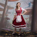 European and American New Halloween Little Red Riding Hood Cos Role-Playing Anime Party Costume Little Red Riding Hood Performance Outfit