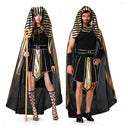 Cross-Border Halloween Egyptian Pharaoh Couple Cosplay Costumes for Men and Women Ancient Greek and Roman King Pharaoh Cleopatra Costumes