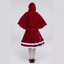 European and American New Halloween Little Red Riding Hood Cos Role-Playing Anime Party Costume Little Red Riding Hood Performance Outfit