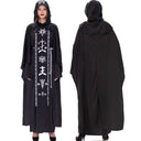Halloween Evil Vampire Male and Female Wizard Black Robe Mage Dark Hell Devil Couple Costume