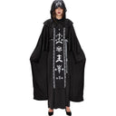 Halloween Evil Vampire Male and Female Wizard Black Robe Mage Dark Hell Devil Couple Costume