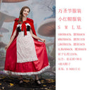 Halloween Retro Palace Dress Little Red Riding Hood Long Dress Cosplay Queen Character Performance Costume