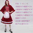Halloween Retro Palace Dress Little Red Riding Hood Long Dress Cosplay Queen Character Performance Costume
