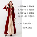Halloween Retro Palace Dress Little Red Riding Hood Long Dress Cosplay Queen Character Performance Costume