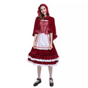 European and American New Halloween Little Red Riding Hood Cos Role-Playing Anime Party Costume Little Red Riding Hood Performance Outfit