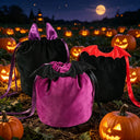 Halloween Pumpkin Candy Bag Bat Candy Bag 2026 Bat Ears Trick or Treat Candy Packing Bags Gift Bags Party Decoration