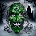 Halloween Witch Face Mask Scream Terror Sorceress Face Headcovers Horror Party Halloween Cosplay Props