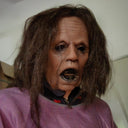 Halloween Lady Mask Realistic Old Man Mask Creepy Human Latex Masks Scary Screaming Headwear Novelty Cosplay Costume Party Props