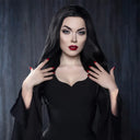 Sexy Dress Halloween Carnival Gothic Witch Evil Costume Party Dress Up Party Women Black Gothic Vampire Horror Outfit for Adult