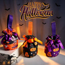 Halloween Treat Drawstring Bag Pumpkin Ghost Skull Hand-held Candy Bags Holiday Party Favors Gift Wrapping Reusable Fabric Bag