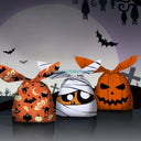 R53F Halloween Candy Bags Pumpkin Bat Biscuit Gift Bag Halloween Party Decoration Supplies