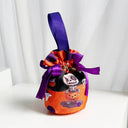 Halloween Treat Drawstring Bag Pumpkin Ghost Skull Hand-held Candy Bags Holiday Party Favors Gift Wrapping Reusable Fabric Bag