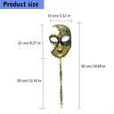 Halloween Mask with Holding Masquerade Mask Party Mask Mardi Gras Mask Venetians Mask for Carnivals