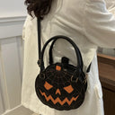Halloween Pumpkin Crossbody Bag Women Shoulder Handbag Cute Cartoon Lantern Pouch Portable Party Cosplay Gift Purse