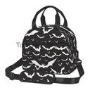 Halloween Bats Insulated Lunch Bag Reusable Thermal Cooler Bento Tote Bags with Adjustable Shoulder Strap for Work Travel Picnic