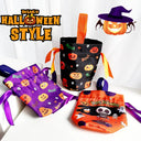 Halloween Treat Drawstring Bag Pumpkin Ghost Skull Hand-held Candy Bags Holiday Party Favors Gift Wrapping Reusable Fabric Bag