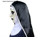 Horror The Nun Mask Cosplay Scary Bloody Demon Ghost Face Latex Masks with Headscarf Halloween Party Costume Terrifying Design