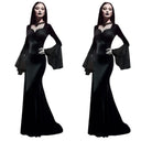 Sexy Dress Halloween Carnival Gothic Witch Evil Costume Party Dress Up Party Women Black Gothic Vampire Horror Outfit for Adult
