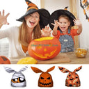 R53F Halloween Candy Bags Pumpkin Bat Biscuit Gift Bag Halloween Party Decoration Supplies