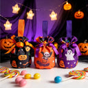 Halloween Treat Drawstring Bag Pumpkin Ghost Skull Hand-held Candy Bags Holiday Party Favors Gift Wrapping Reusable Fabric Bag