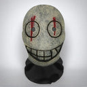 Halloween Ghost Face Full Mask, 3D Printed Stretchable Mesh, Comically Horrifying Cosplay Party Skull Headdress.