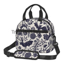 Halloween Bats Insulated Lunch Bag Reusable Thermal Cooler Bento Tote Bags with Adjustable Shoulder Strap for Work Travel Picnic