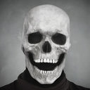 Halloween Horror Mask 3D Reality Full Head Skull Movable Jaw Helmet Latex Scary Skeleton Mask Carnival Cosplay Decoration Props