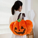 Halloween Pumpkin Backpack Stuffed Horror Trick or Treat Bags for Candy Pumpkin Schoolbag Gift for Kids Girl Boy