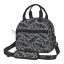 Halloween Bats Insulated Lunch Bag Reusable Thermal Cooler Bento Tote Bags with Adjustable Shoulder Strap for Work Travel Picnic
