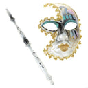 Halloween Mask with Holding Masquerade Mask Party Mask Mardi Gras Mask Venetians Mask for Carnivals