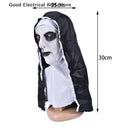 Horror The Nun Mask Cosplay Scary Bloody Demon Ghost Face Latex Masks with Headscarf Halloween Party Costume Terrifying Design
