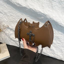 Halloween Bat Design Crossbody Bag Women's Fashion Unique Style Vintage Single Shoulder Bag Polyester Lining