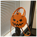 Halloween Pumpkin Crossbody Bag Women Shoulder Handbag Cute Cartoon Lantern Pouch Portable Party Cosplay Gift Purse