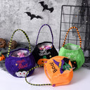 Halloween Candy Bag Pumpkin Tote Trick or Treat Party Favors Goodie Bags Decoration Gift Pouch Witch Pumkin Cat Ghost Pattern