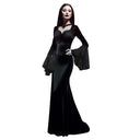 Sexy Dress Halloween Carnival Gothic Witch Evil Costume Party Dress Up Party Women Black Gothic Vampire Horror Outfit for Adult