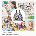 Halloween Bats Insulated Lunch Bag Reusable Thermal Cooler Bento Tote Bags with Adjustable Shoulder Strap for Work Travel Picnic