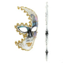 Halloween Mask with Holding Masquerade Mask Party Mask Mardi Gras Mask Venetians Mask for Carnivals